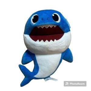 Daddy Shark Pink Fong Singing Plush Stuffed Toy Blue Kids